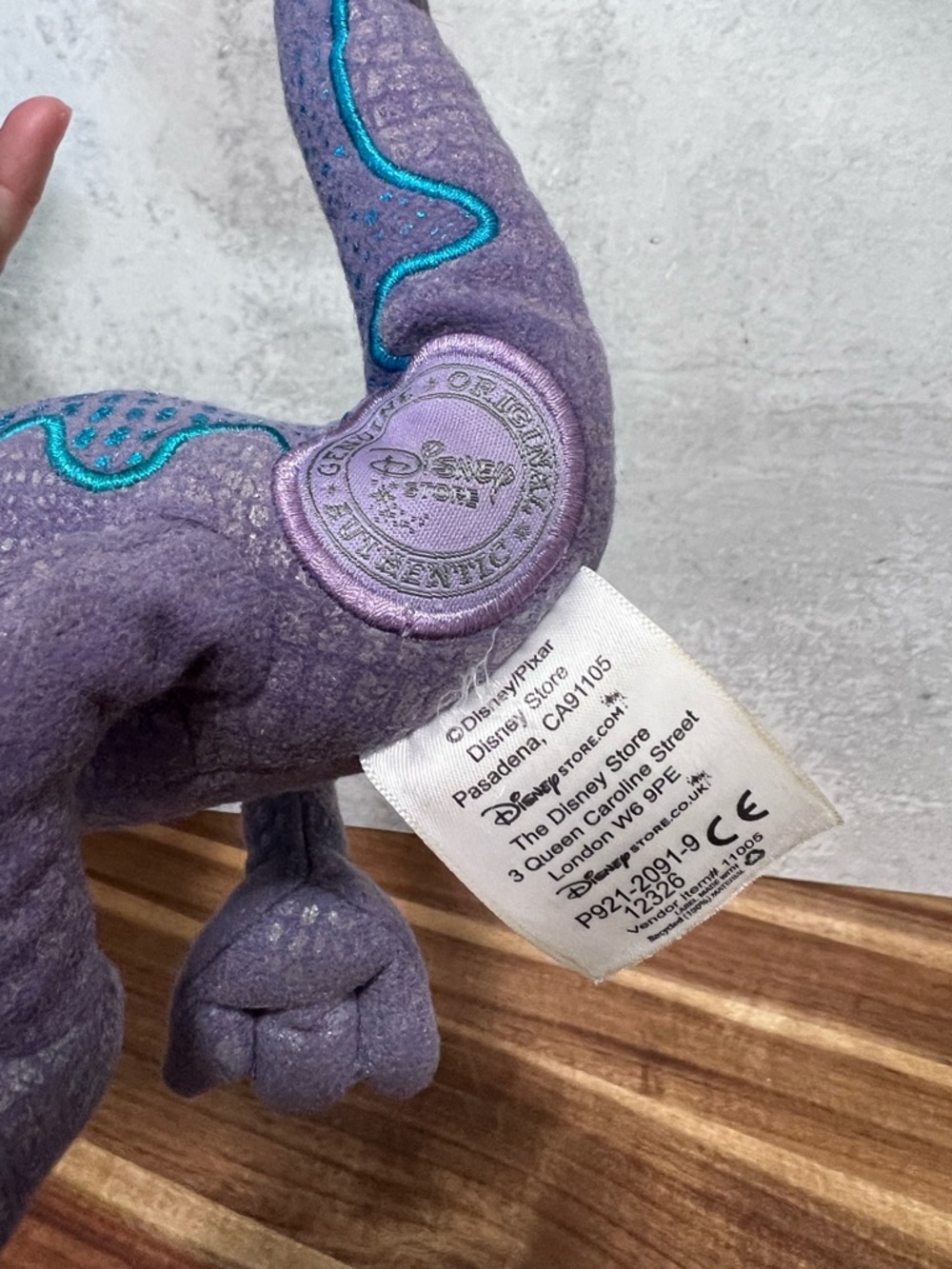 Disney Store Monsters Inc Randall Boggs Stamped Plush 12" Purple Lizard - Picture 9 of 9